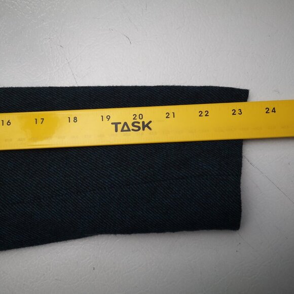 Banana Republic Ladies Size 0 Dark Teal & Black Lined Wool Blend Blazer - Picture 10 of 11